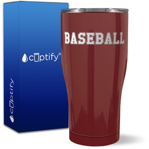 Baseball on 27oz Curve Tumbler