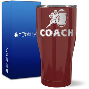 Football Coach Silhouette on 27oz Curve Tumbler