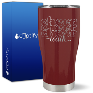 Cheer Cheer Cheer Coach on 27oz Curve Tumbler