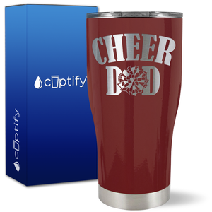 Cheer Dad Pom Pom on 27oz Curve Tumbler