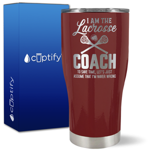 I Am The Lacrosse Coach on 27oz Curve Tumbler