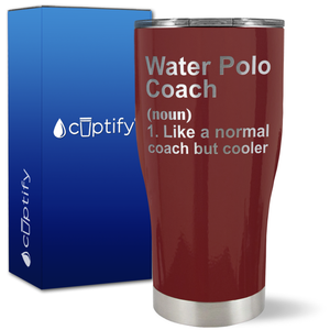 Water Polo Coach Definition on 27oz Curve Tumbler