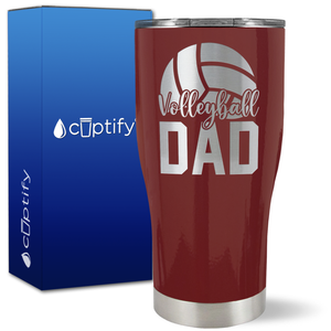 Volleyball Dad Half Ball on 27oz Curve Tumbler
