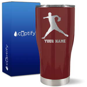 Personalized Baseball Pitcher Player on 27oz Curve Tumbler