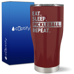 Eat Sleep Pickleball Repeat on 27oz Curve Tumbler