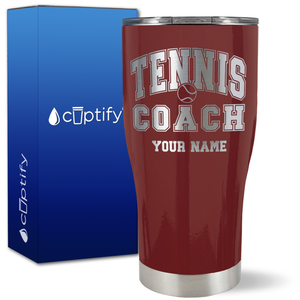 Personalized Tennis Coach on 27oz Curve Tumbler