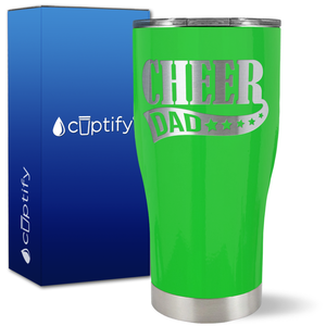 Cheer Dad Banner Stars on 27oz Curve Tumbler