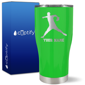 Personalized Baseball Pitcher Player on 27oz Curve Tumbler