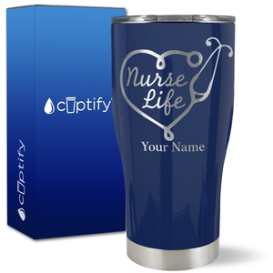 Personalized Nurse Life on 27oz Curve Tumbler