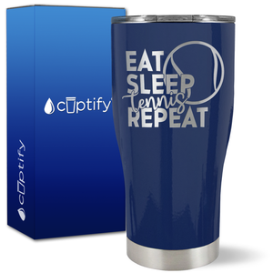 Eat Sleep Tennis Repeat on 27oz Curve Tumbler