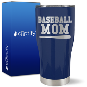 Baseball Mom with Bat on 27oz Curve Tumbler
