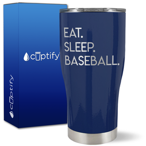 Eat Sleep Baseball on 27oz Curve Tumbler