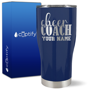 Personalized Cheer Coach on 27oz Curve Tumbler