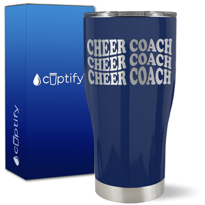 Cheer Coach Multiple on 27oz Curve Tumbler
