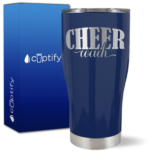 Cheer Coach Script on 27oz Curve Tumbler