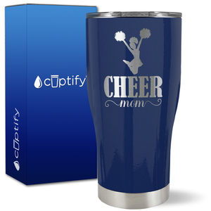 Cheer Mom Silhouette on 27oz Curve Tumbler