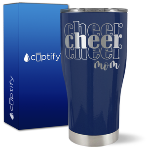 Cheer Cheer Cheer Mom on 27oz Curve Tumbler
