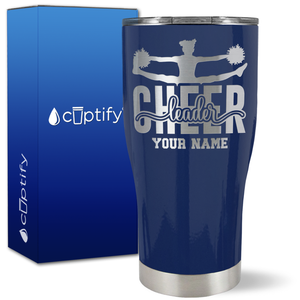 Personalized Cheerleader Silhouette Jump on 27oz Curve Tumbler