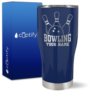 Personalized Bowling on 27oz Curve Tumbler