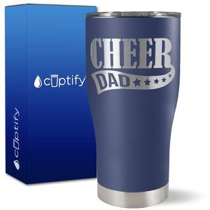 Cheer Dad Banner Stars on 27oz Curve Tumbler
