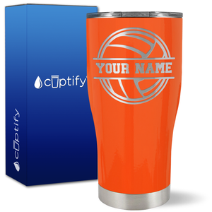 Personalized Volleyball on 27oz Curve Tumbler