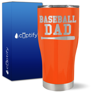 Baseball Dad with Bat on 27oz Curve Tumbler