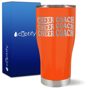 Cheer Coach Multiple on 27oz Curve Tumbler