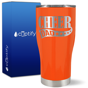 Cheer Dad Banner Stars on 27oz Curve Tumbler