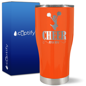 Cheer Mom Silhouette on 27oz Curve Tumbler