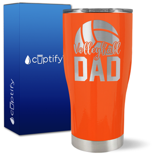 Volleyball Dad Half Ball on 27oz Curve Tumbler