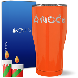 Personalized Elfen Christmas Font on 27oz Curve Tumbler