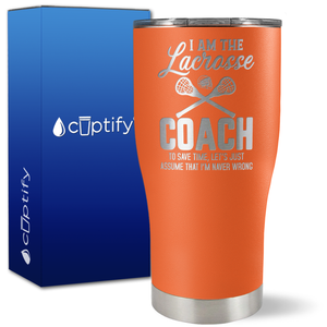 I Am The Lacrosse Coach on 27oz Curve Tumbler