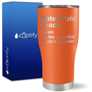 Water Polo Coach Definition on 27oz Curve Tumbler