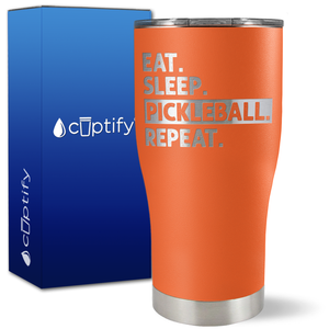 Eat Sleep Pickleball Repeat on 27oz Curve Tumbler