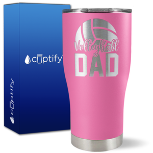 Volleyball Dad Half Ball on 27oz Curve Tumbler