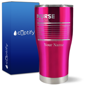 Personalized Nurse Nutrition Facts on 27oz Curve Tumbler
