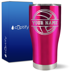 Personalized Volleyball on 27oz Curve Tumbler