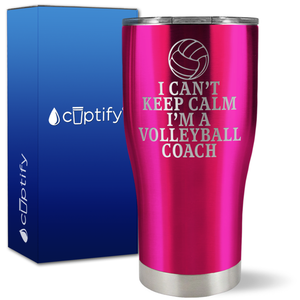 I Can't Keep Calm I'm the Volleyball Coach on 27oz Curve Tumbler