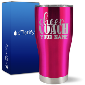 Personalized Cheer Coach on 27oz Curve Tumbler