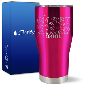 Cheer Cheer Cheer Coach on 27oz Curve Tumbler