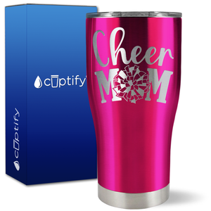 Cheer Mom Pom Pom on 27oz Curve Tumbler