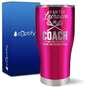 I Am The Lacrosse Coach on 27oz Curve Tumbler