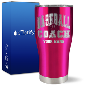 Personalized Baseball Coach on 27oz Curve Tumbler