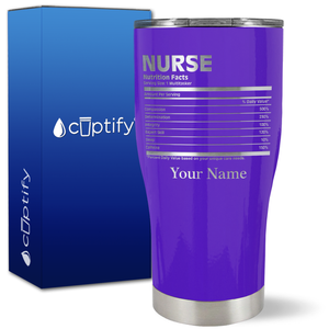 Personalized Nurse Nutrition Facts on 27oz Curve Tumbler
