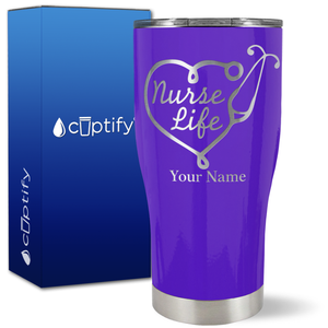 Personalized Nurse Life on 27oz Curve Tumbler