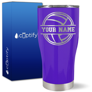 Personalized Volleyball on 27oz Curve Tumbler