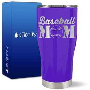 Baseball Mom on 27oz Curve Tumbler