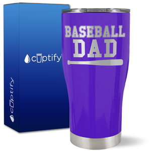 Baseball Dad with Bat on 27oz Curve Tumbler
