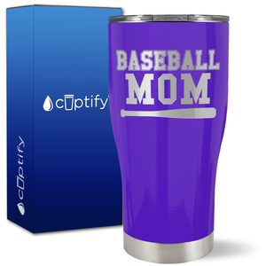 Baseball Mom with Bat on 27oz Curve Tumbler