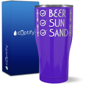 Beer Sun Sand on 27oz Curve Tumbler
